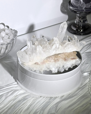 天然白晶簇 Clear Quartz Cluster